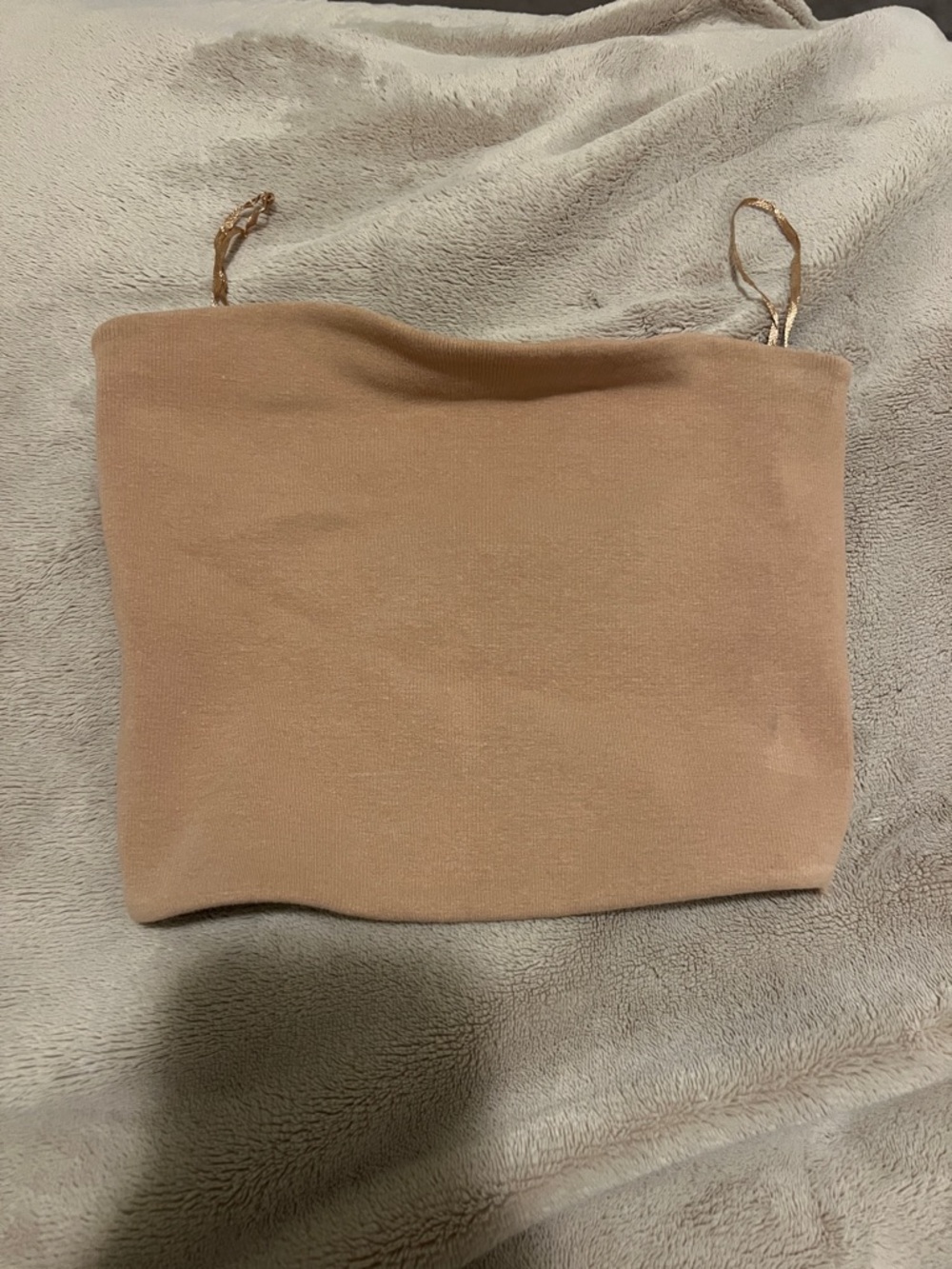 Zara Tan Drawstring Cosmetic Pouch